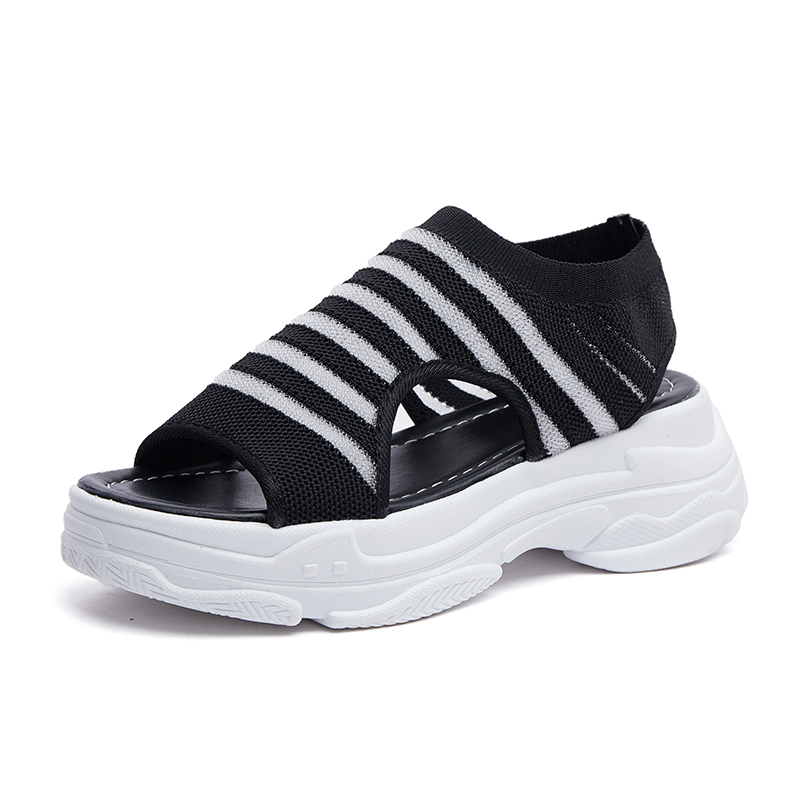 2021Summer New Women Sandals fashion Women's Increase Sandals Women's Slip Comfortable Elastic Band Flat Sandals women size35-40