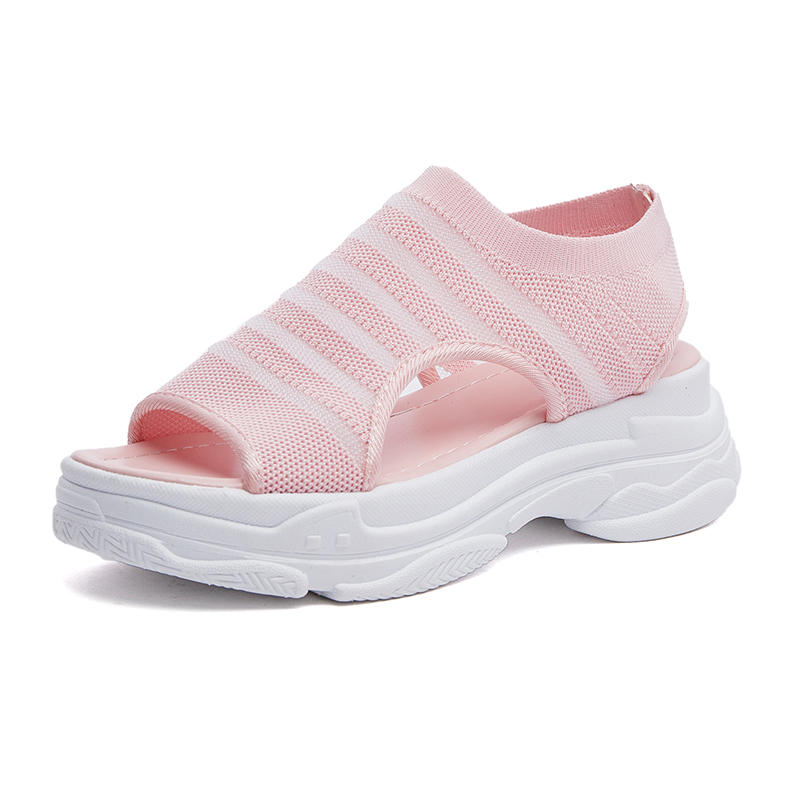 2021Summer New Women Sandals fashion Women's Increase Sandals Women's Slip Comfortable Elastic Band Flat Sandals women size35-40 - Image 4