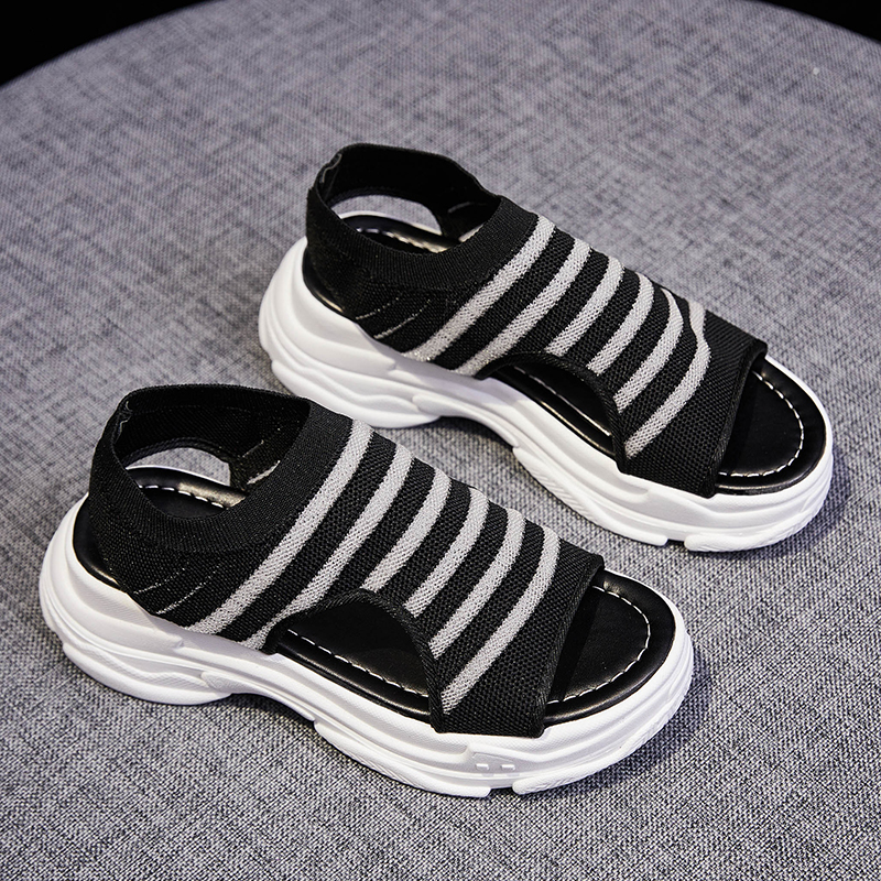 2021Summer New Women Sandals fashion Women's Increase Sandals Women's Slip Comfortable Elastic Band Flat Sandals women size35-40 - Image 5