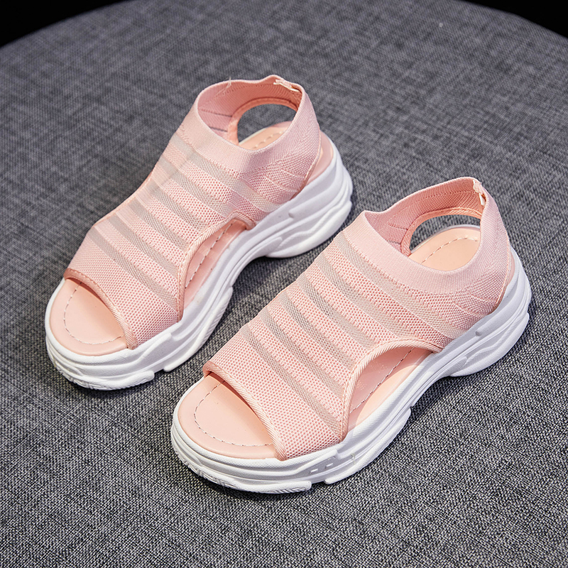 2021Summer New Women Sandals fashion Women's Increase Sandals Women's Slip Comfortable Elastic Band Flat Sandals women size35-40 - Image 6