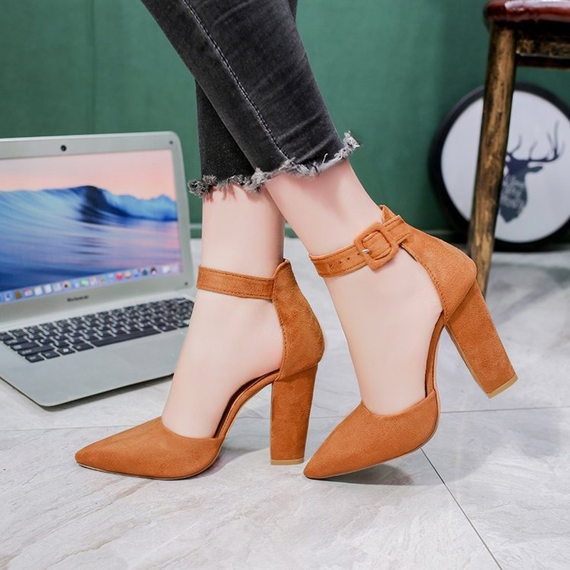 Sandalias femeninas high heels Autumn Flock pointed sandals sexy high heels female summer shoes Female sandals mujer 789 - Image 5