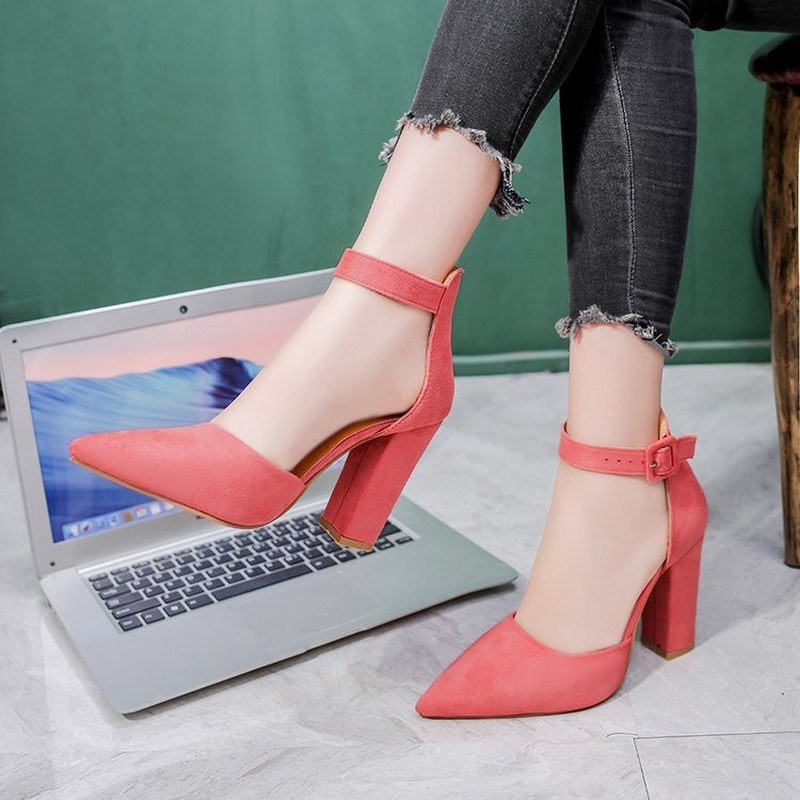 Sandalias femeninas high heels Autumn Flock pointed sandals sexy high heels female summer shoes Female sandals mujer 789 - Image 6