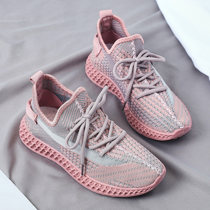Mesh Women Casual Shoes Flat Lace Up Women Vulcanize Shoes Breathable Walking Spring Summer Ladies Sneakers Zapatos Mujer - Image 2