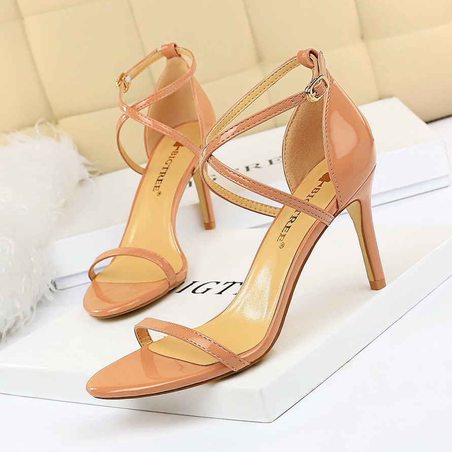 high heels sandals women patent leather shoes sexy sandals extreme high heels wedding sandals sandalias mujer buty - Image 5