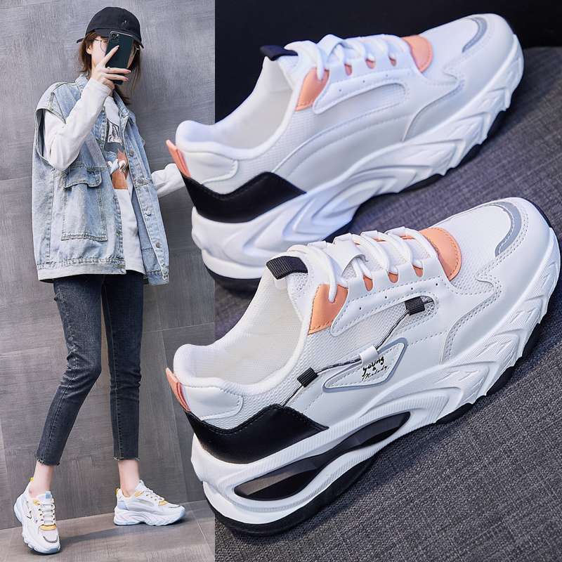 Women's Chunky Sneakers Thick Bottom Platform Vulcanize Shoes Fashion Breathable Casual Shoes for Woman Female New - Image 3