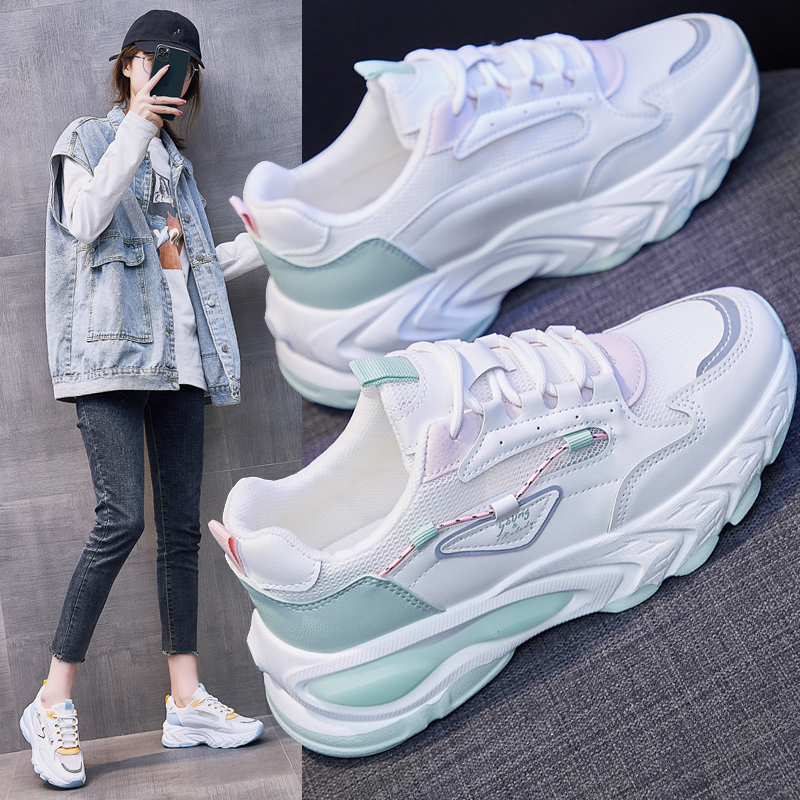 Women's Chunky Sneakers Thick Bottom Platform Vulcanize Shoes Fashion Breathable Casual Shoes for Woman Female New - Image 4