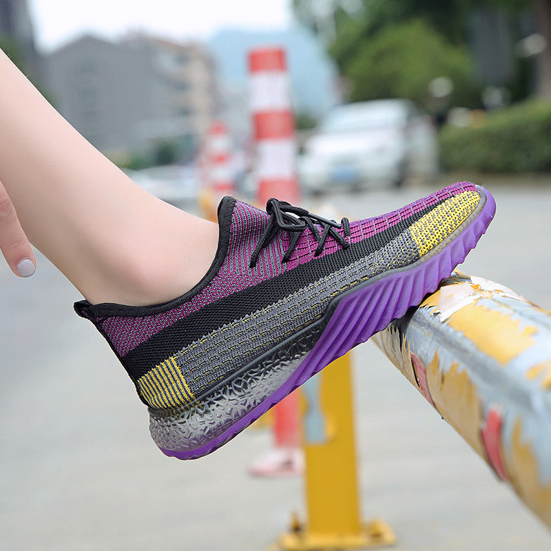 Spring New Women's Shoes, Wild Sports Shoes, Women's Elastic Fabric + Solid Mesh Women's Shoes, Women's Casual Sports Shoes