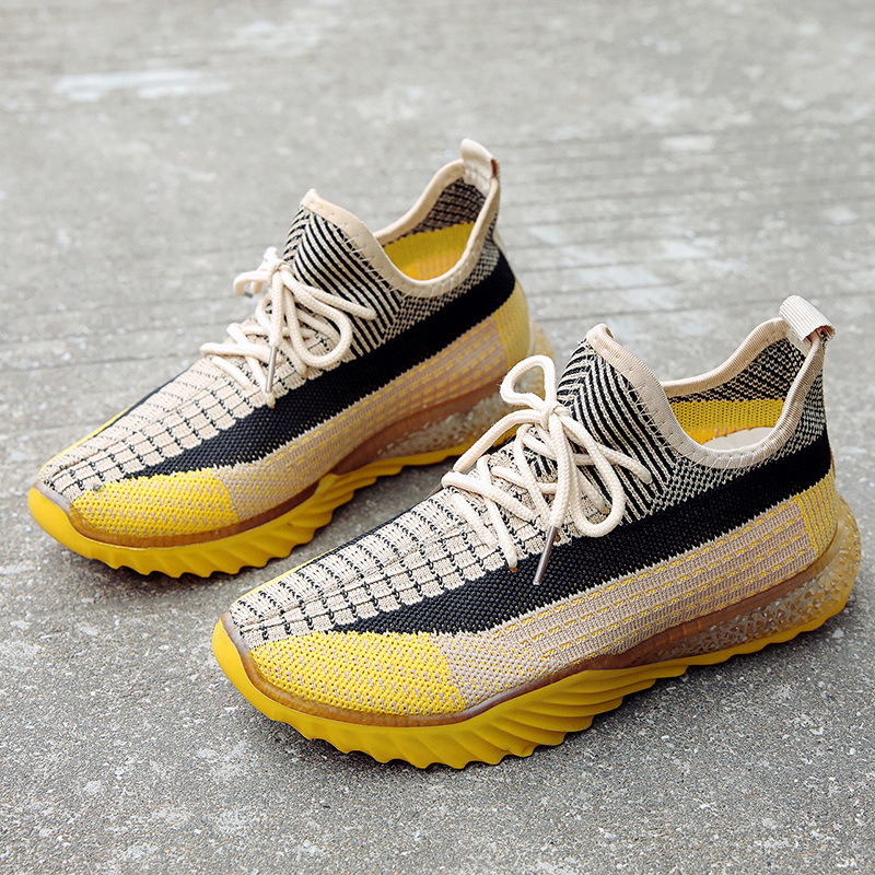 Spring New Women's Shoes, Wild Sports Shoes, Women's Elastic Fabric + Solid Mesh Women's Shoes, Women's Casual Sports Shoes - Image 4