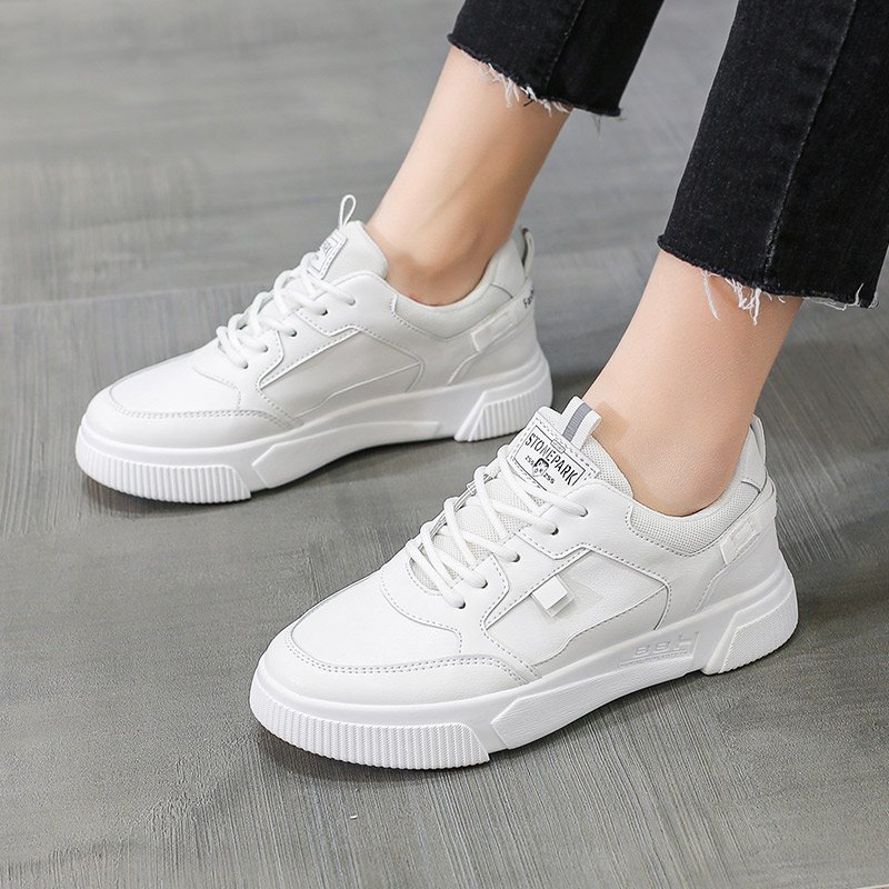 Womens Sneakers Platform Med Heel Ladies Wear-resisting Comfortable Leather Casual Shoes Women Vulcanized Shoes Zapatos De Mujer - Image 5