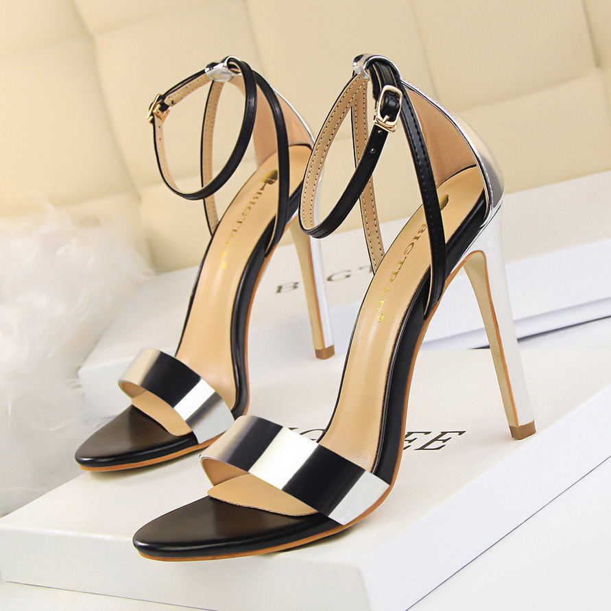 Fashion Ankle Strap Women Casual Sandals Open Toe Summer High Heel Shoes Buckle Ladies Office Work Sandalias Shoes - Image 3