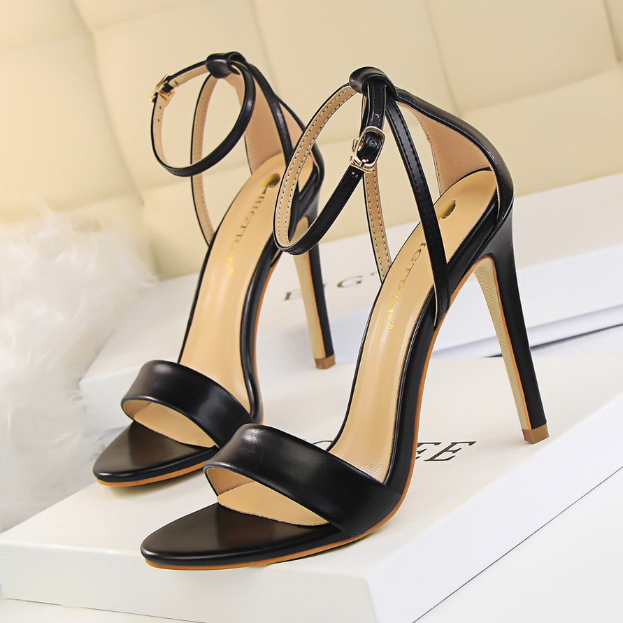 Fashion Ankle Strap Women Casual Sandals Open Toe Summer High Heel Shoes Buckle Ladies Office Work Sandalias Shoes - Image 6