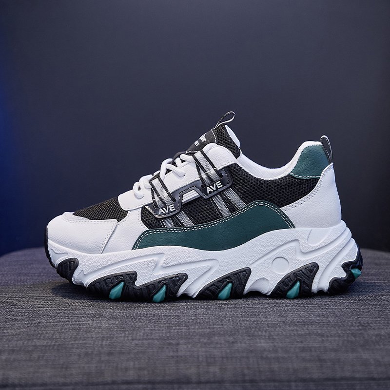 Women Platform Chunky Sneakers Korean Fashion Mixed Colors Sports Casual Shoes Tennis Female Lace Up Woman Vulcanized Shoes - Image 2