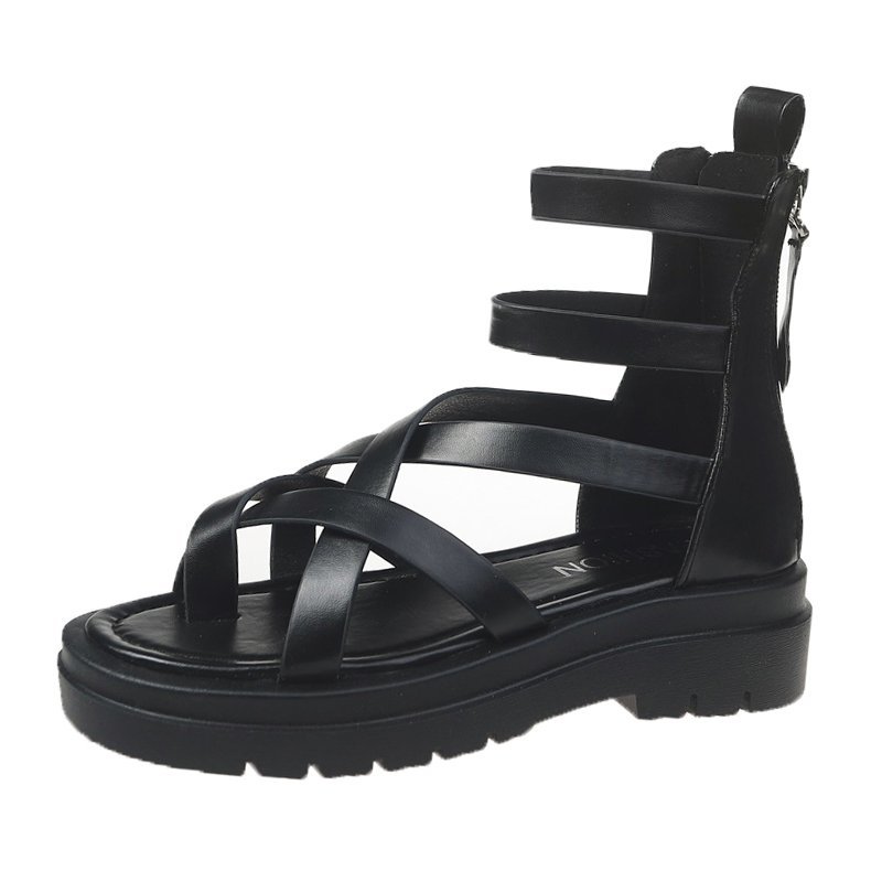 New Summer Women's Sandals Solid Color Wedge Heel Thickened Increased Waterproof Taiwan Fish Mouth Korean Version of Single - Image 5