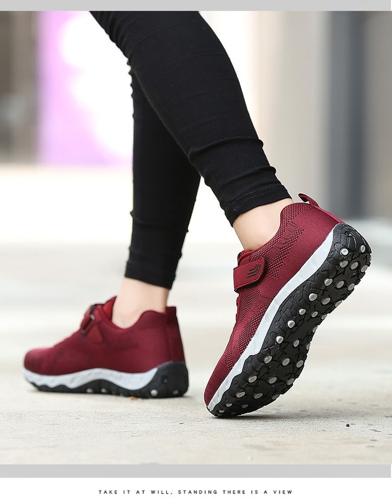 Ladies Sneakers Light Breathable Flat Wear Resisted Anti-Slippery Basket Vulcanized Shoes Women Comfort Casual Shoes Velcro Shoe - Image 6