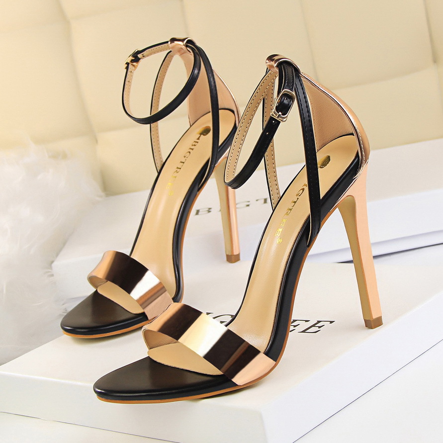 New summer Peep toe Ankle strap orange Sweet Thick high heel Sandals Platform Lady women shoes size34 35 36- 40 - Image 5