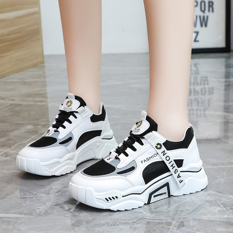 Women Chunky Sneakers Platform Fashion Ladies Lace Up Mesh Casual Shoes Woman Designer Basket Female Trainers Walking Size 35-41 - Image 5