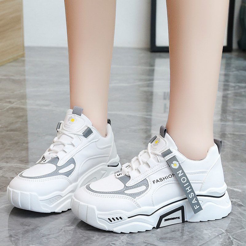 Women Chunky Sneakers Platform Fashion Ladies Lace Up Mesh Casual Shoes Woman Designer Basket Female Trainers Walking Size 35-41 - Image 6