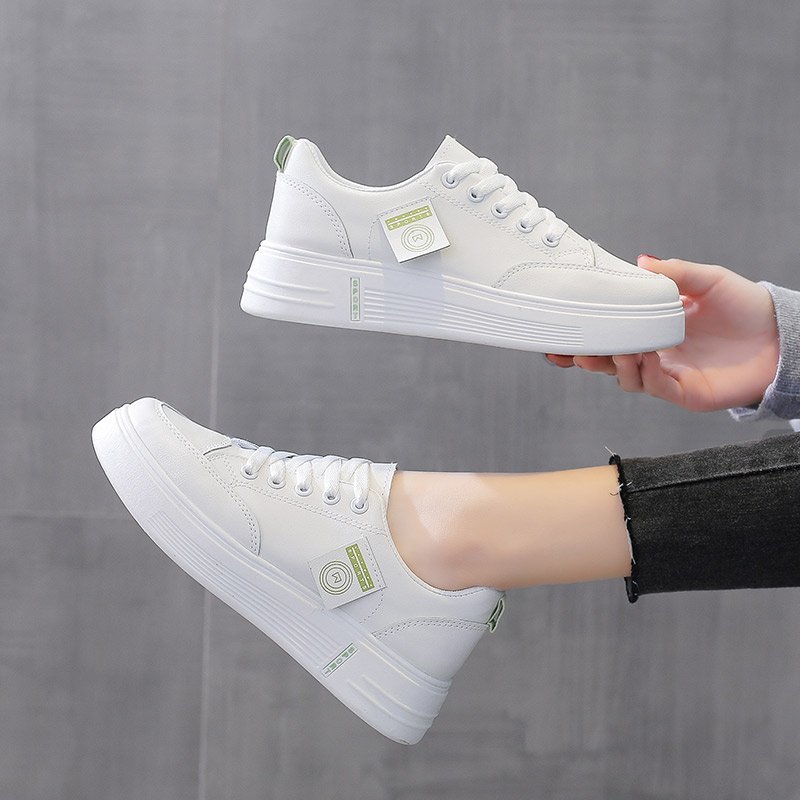 Fashion Sneakers Women's Vulcanize Shoes spring New Casual Classic White PU Leather Shoes For Women Casual White Flat Shoes - Image 4