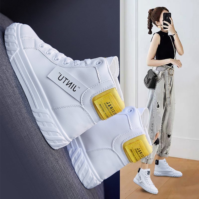 women's white sneakers high to help casual flat women's vulcanized shoes fashion Spring and Autumn sports shoes Zapatos Mujer - Image 7