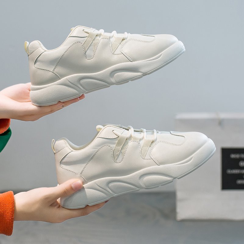 high quality White black Platform Sneakers Women Thick Bottom gang Top Shoes Woman Casual Lace Up Wedges Vulcanized Shoes Lady - Image 6